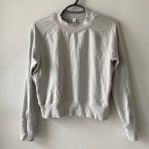 Lululemon Cropped Grey Blue Crewneck Sweatshirt